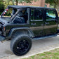 Black Jeep JKU 4-Door with the Slipstream Jeep Security Enclosure installed
